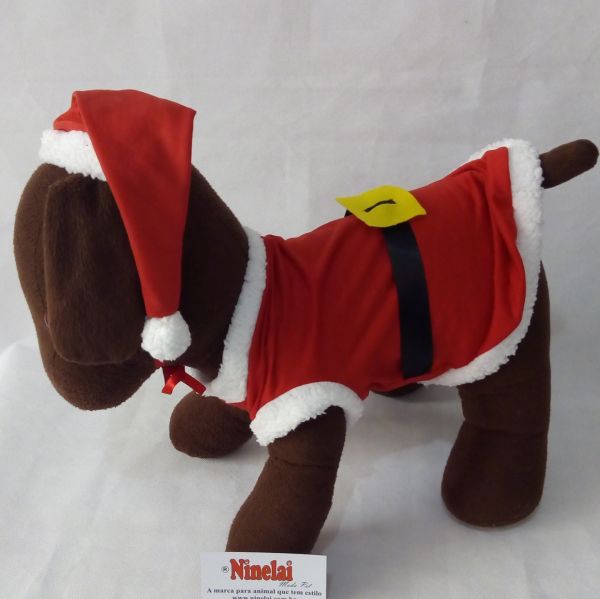 Roupa Papai Noel para cachorros e gatos Tamanhos do 00 ao 8