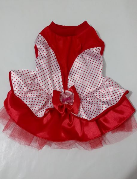 .Vestido Red para cães e gatos