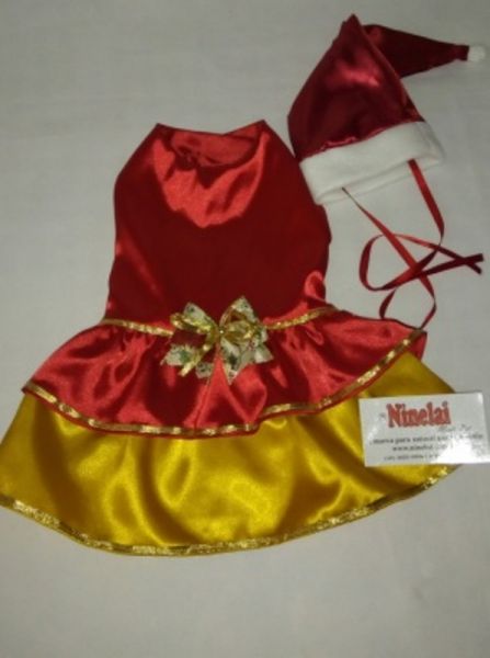 Vestido de Natal para cachorros e gatos