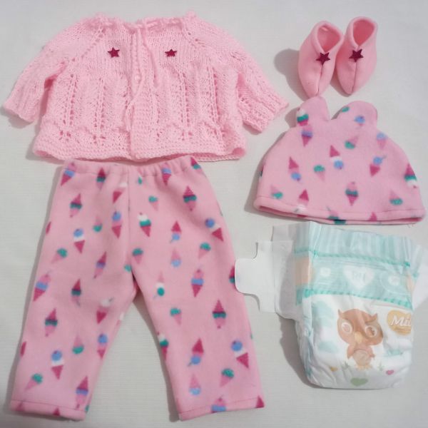 Conjunto roupinhas para boneca Bebê Reborn
