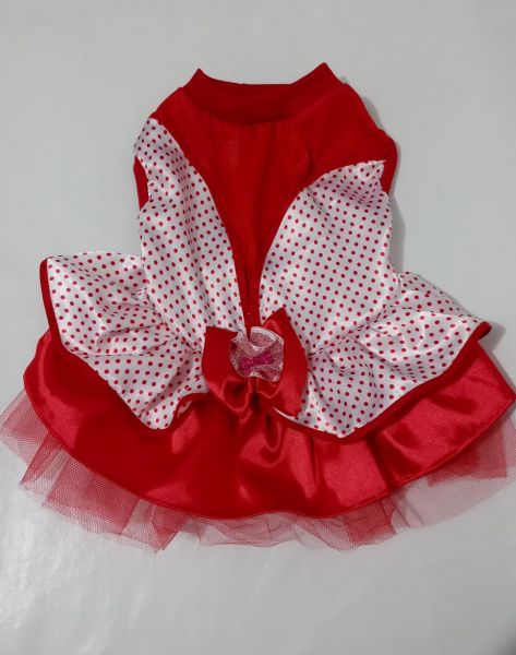 .Vestido Red para cães e gatos