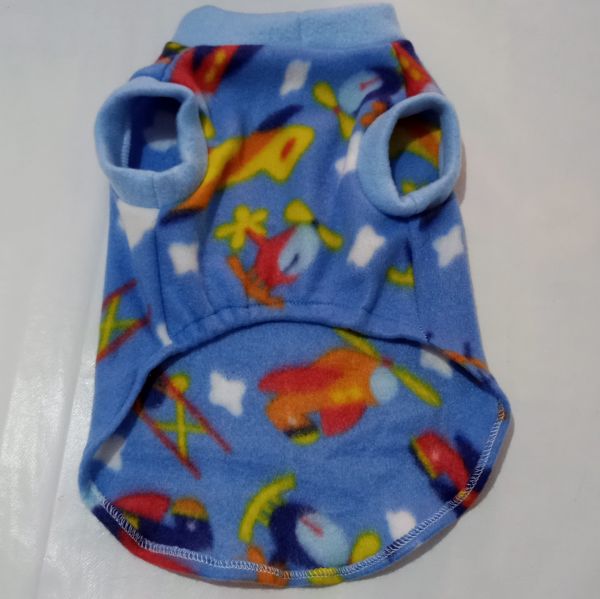 Blusa aviões para cachorros e gatos Azul Tamanhos do 00 ao 8