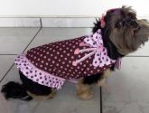 .Vestido de inverno forrado com Soft para cachorros e gatos
