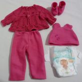 Conjunto Pink Roupinhas Boneca Bebê Reborn P M G