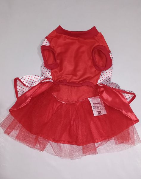 .Vestido Red para cães e gatos