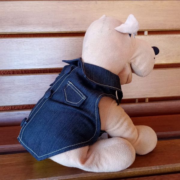 Roupa Colete Jeans para cães e gatos