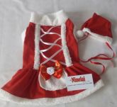 Vestido Natal Luz para cachorros e gatos Tamanhos do 00 ao 8