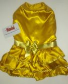 .Vestido Dourado paraa cães e gatos