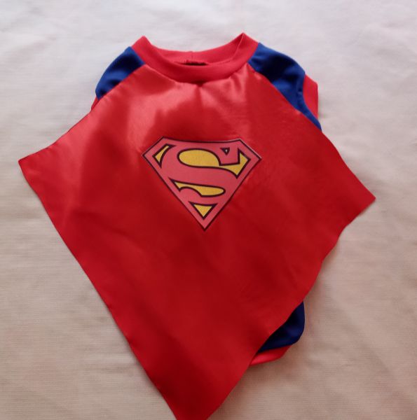 Fantasia Super Man para cães e gatos Tamanhos do 00 até 8