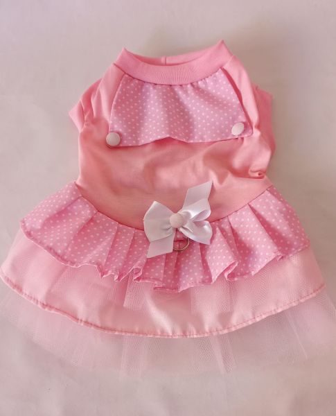 .Vestido Tifani Rosa para cães e gatos